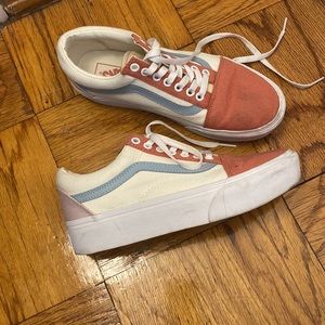 Color block platform Vans